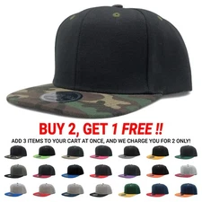Two Tone Snapback Hat Baseball Cap for Men Plain Adjustable Blank Hats Classic