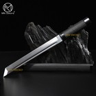 Small Short Black Sword Self-defense Tanto Japanese Samurai  PU Leather Scabbard