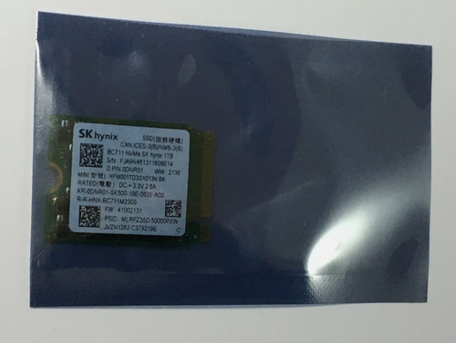 SKhynix BC711 1TB M.2 2230 NVMe PCIe SSD For Microsoft surface Pro 8 steam deck - Afbeelding 7 van 7