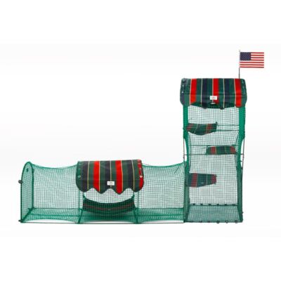 Kittywalk Town and Country Collection Outdoor Cat Enclosure Green 96'' x 18'' x