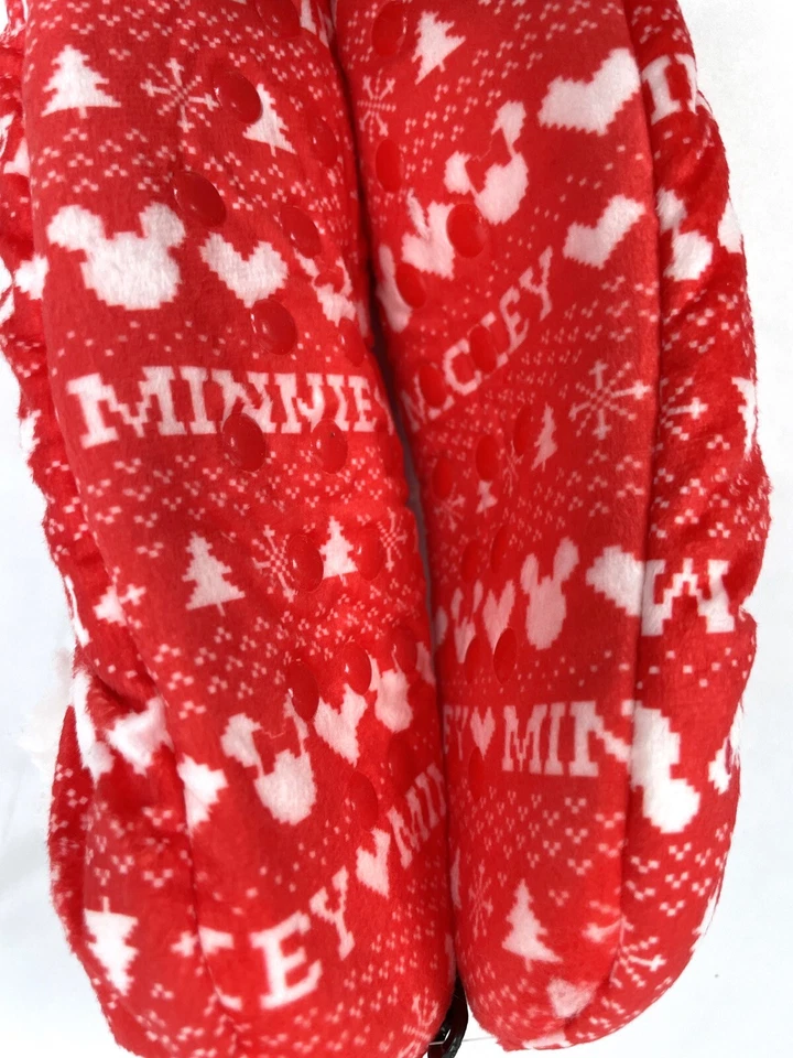 Носки Disney Minnie Mouse красные тапочки размер S/M женские праздничные рождественские - Изображение 3 из 4