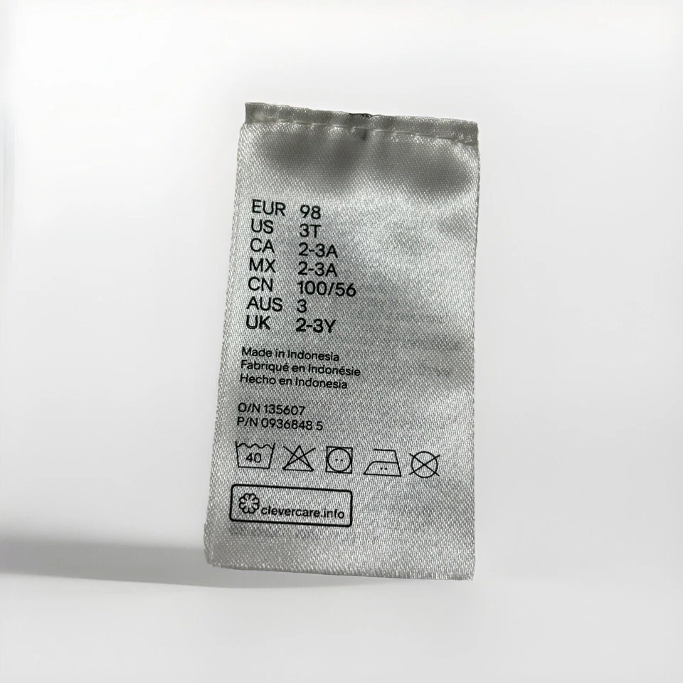 H&M Niñas Sudadera Algodón Fino Cárdigan Natural Blanco Talla 3T Buen Estado Foto 4 de 4