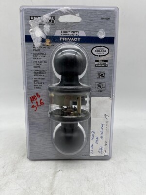 Universal Hardware Light Duty Privacy Knob, UL 3-Hour Fire ANSI Grade 2
