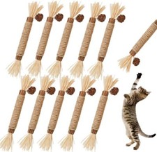 Cat Toys,10Pack Silvervine Chew Stick,Kitten Treat Catnip Toy Kitty Natural Stuf