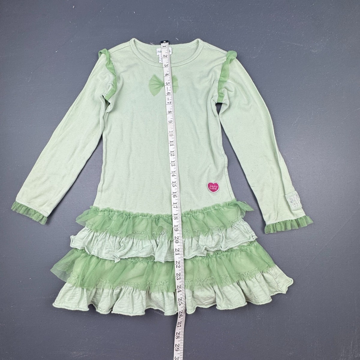 Robe Verte à Volants Pour Fille Naartjie - Taille 5 Ans (environ) - Occasion Très Bon état