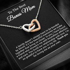 To My Bonus Mom Necklace, Gift from Daughter Son, Step Mom Gift, Mother's Day