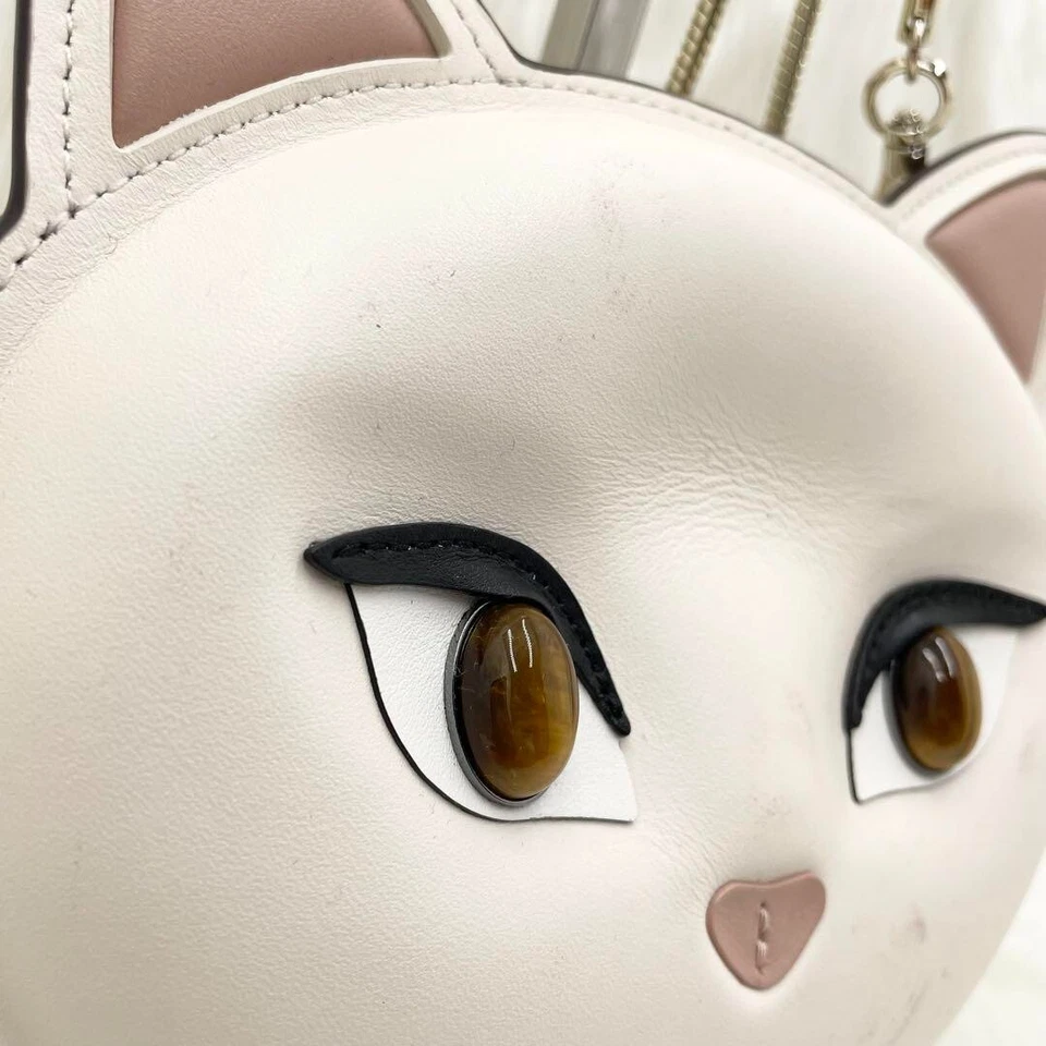 Kate Spade NEWYORK Bolso de Hombro Gato Blanco GATOS Colaboración Gato Motivo Foto 3 de 4