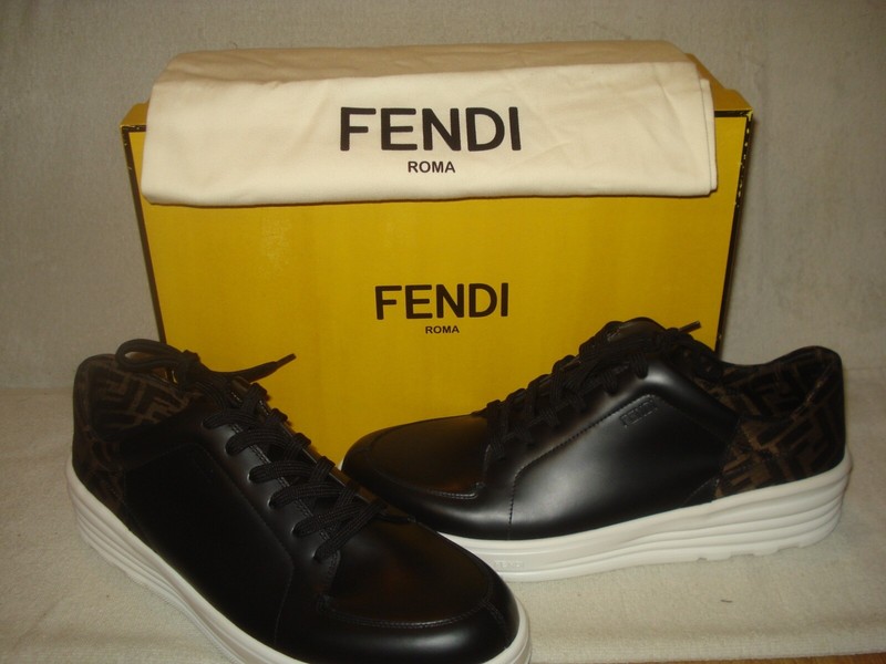 100% AUTHENTIC NEW MEN FENDI CHUNKY W/ ZUCCA FF LOGO  SNEAKER UK 10/US 11