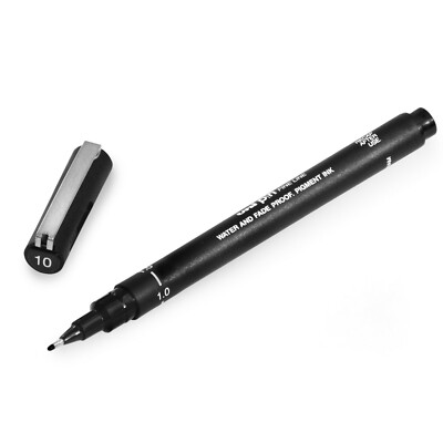 Uni Pin Fineliner Drawing Pen Black Ink 1.0mm Nib Pack of 12 | eBay
