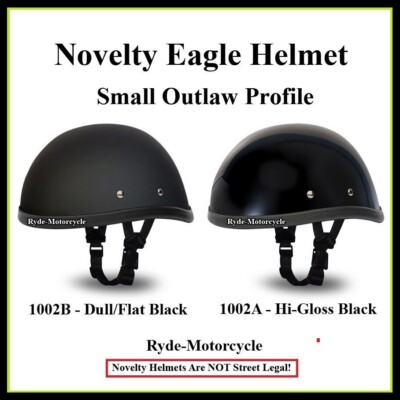 Daytona NOVELTY Motorcycle Eagle 1/2 Helmet Slim Outlaw Shorty Half Skid Lid