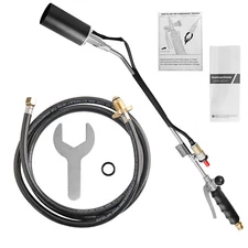 Portable Propane Torch Weed Burner Ice Snow Melter Outdoor Flame Thrower w/ Hose