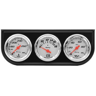 Equus E5100, Kit 1-1/2 Dia Triple Gauge Set W/Black Panel Performance Parts