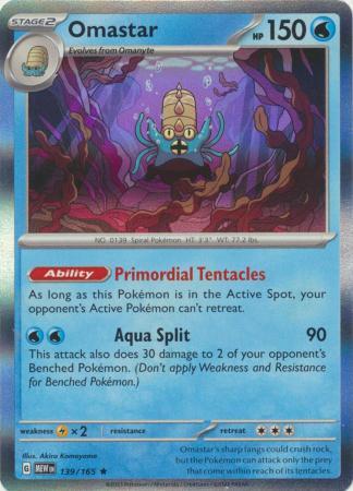OMASTAR 139/165 151 POKEMON (HOLO, NM) ENGLISH