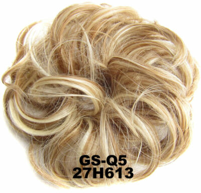 Large Curly Updo Messy Curly Bun Chignon no Clip in Hair Piece Extensions THICK