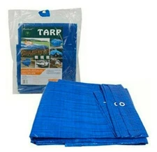 New Tarp Poly Cover For Roof Car 20 ft X 10 ft Waterproof Multi Purpose Blue