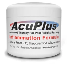 AcuPlus Pain Relief Cream - Relief and Recovery Bursitis, Tendonitis, Joint 4 oz