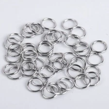 100-200pcs Stainless Steel Open Jump Rings Jewelry Making Connectors Split Ring