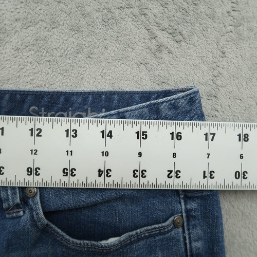 Calvin Klein Jeans Women's Size 12 Blue Mid-Rise Straight Denim Pants 28" Inseam - Picture 3 of 18