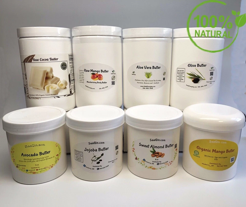 Raw Organic Butter 100% Pure Natural Cold Pressed Fresh Skin Face Hair Body DIY - Image 2 of 4