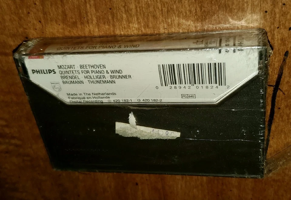 Mozart, Beethoven For Piano & Wind (Cassette, Philips) New, Brendel Holliger +  - Image 3 of 4
