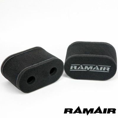 2x Carb Sock Air Filter Twin Layer Foam 4.5'' High Fits Weber Dellorti Jenvey