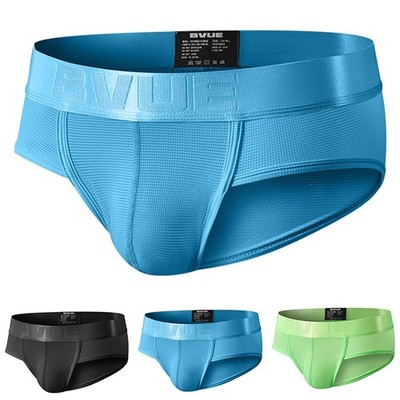 Herren Low Waist Slip Atmungsaktiv Elastisch U Pouch Unterhose Klassisch Single