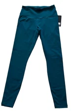 90 Degree By Reflex High Waist Power Flex Tummy Control Leggings Teal Size S