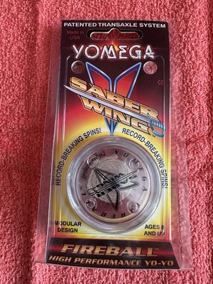 Yomega Vintage Saber Wing Fireball Yo-Yo Collectible In Original Clear