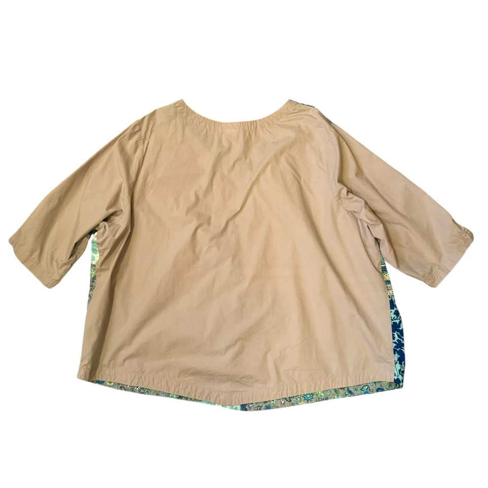 Top Blair Mujer Retazos Púrpura Multi Paisley Geométrico Media Manga Plus 3XL Foto 4 de 4