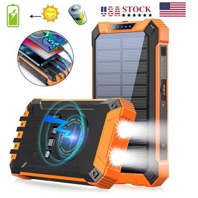 Waterproof Solar Power Bank PD22.5W10000mAh Wireless Outdoor Mobile Power Supply