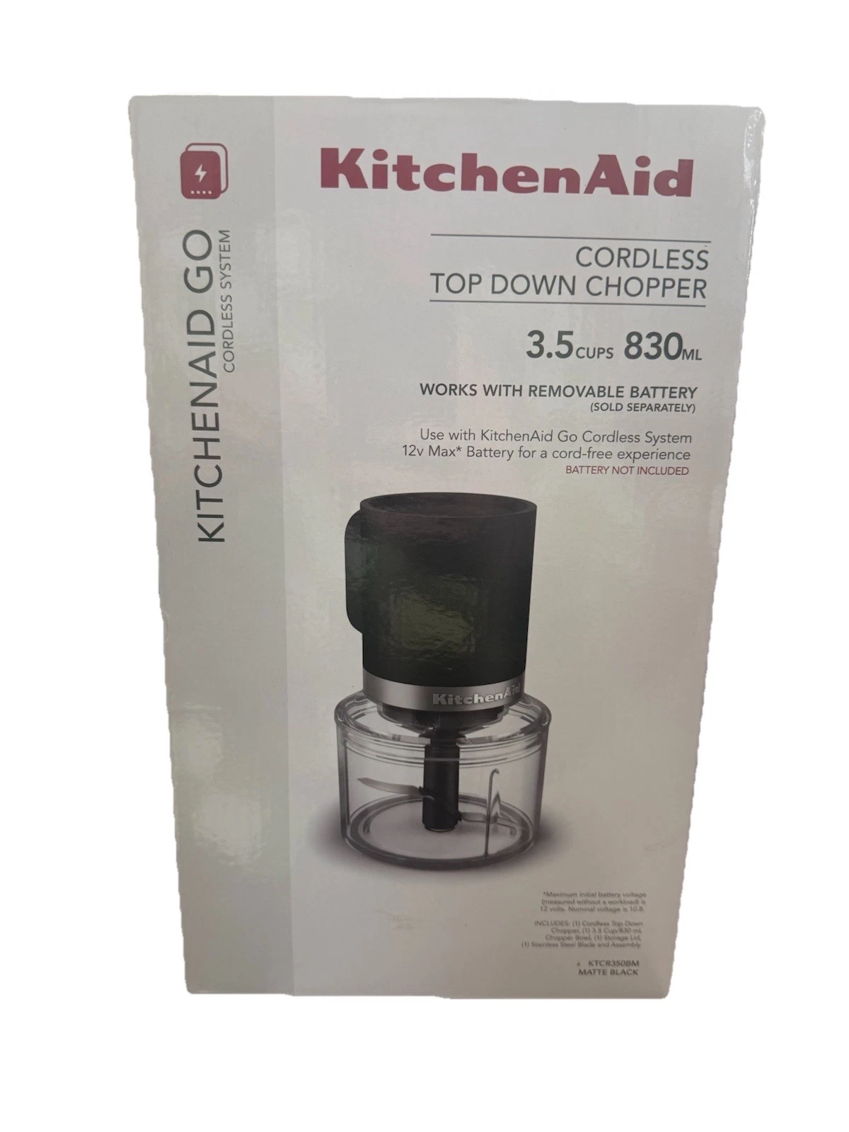 KitchenAid Go Cordless Top Down Chopper - battery sold separately, KTCR350
Opens in a new window or