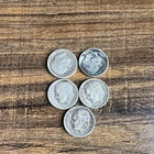 Roosevelt Dimes Lot of 5 Circulated 1967 1969 1974 1975 1978 US Coins