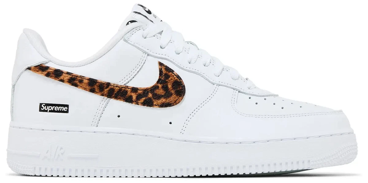 supreme nike スニーカー Nike Supreme x GOODENOUGH x Air Force 1 Low White Cheetah Print