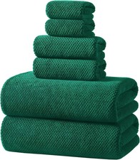 Soft 6 Piece Bath Towel Set - 2 Bath Sheets, 2 Hand Towels, 2 Washcloths - Highl