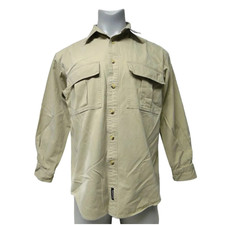 90s - 00s Timberland Performance Khaki long sleeve button down shirt . medium