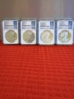 Lot Of 4 Privy Silver Eagles 1st Day Issue All MS70/PF70 2024-2025