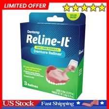 Dentemp Denture Reline Kit Value Pack - Advanced Formula It Denture, 3 Relines**