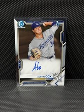 2021 Bowman Chrome Austin Cox 1st Base Auto #CPA-AC Royals