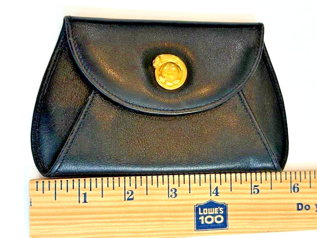 Cartier Panthere Leather Wallet Cltch Foldover Black Gold GORGEOUS VINTAGE AUTH image 3