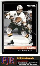 Greg Adams 1992-93 Pinnacle #28 Vancouver Canucks