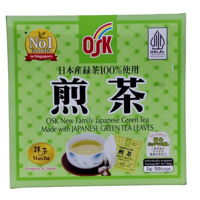 OSK New Family Japanese Green Tea with Matcha 50 Bags 100g Product of Japan