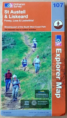 OS Wanderkarte 107 St Austel & Fowey & Saints' Way 1:25000 | OS Explorer Map 107