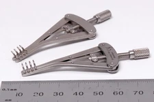 Lot of 2 Jarit #205-100 Alm Retractor 2¾" Prongs 4x4 Sharp Blunt Surgical