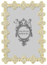 Olivia Riegel Pav  Clover 4" x 6" Picture Frame Gold