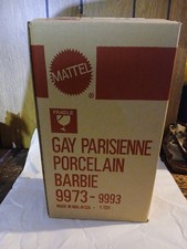 NRFB 1991 Mattel 1959 Porcelain Gay Parisienne Barbie Doll Shipper Box Sealed