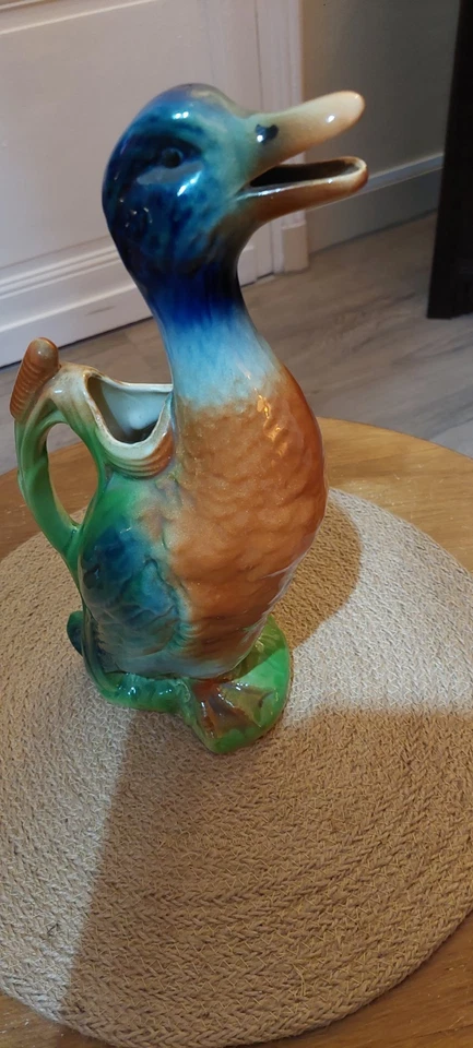 Pichet Canard Barbotine St Clément France - Photo 4/4