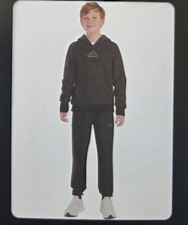 Boys Adidas 2 Piece Set Black Size L 14/16 , Joggers And Hooded Sweatshirt Nwt