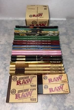 Rolling papers King Size Pack(Raw/Elements/Marley/100+tips ) 16ct /330-sheets 