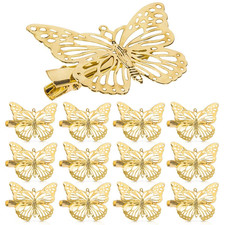 Butterfly Hair Clips, 12 Pcs Cute Metal Butterfly Hair Claw Pins Barrettes Acces