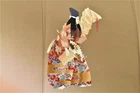 JAPANESE VINTAGE KIMONO SILK JACKET ROBE HOMONGI WEDDING BROWN 3mt3747